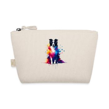 Colorful Splash Art Border Collie Border Collies - Organic Pouch - nature - Front