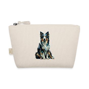 Polygon Art Border Collie Border Collies - Organic Pouch - nature - Front