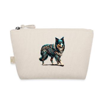 Mandala Art Border Collie Border Collies - Organic Pouch - nature - Front