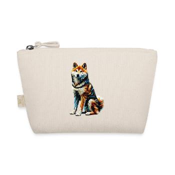 Polygon Art Japanisch Shiba Inu - Bio-Täschchen - Natur - Vorne