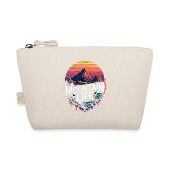 Bergleben Retro Sonnenuntergang Design - Bio-Täschchen - Natur - Vorne