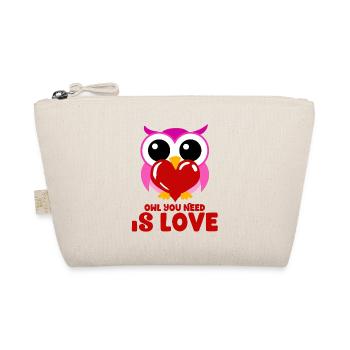 Hibou dont vous avez besoin est l’amour drôle mignon coeur de hibou rose - Trousse biologique - nature - Devant