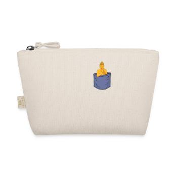 Buddhism Chest Pocket Buddhist Symbol Statue - Organic Pouch - nature - Front