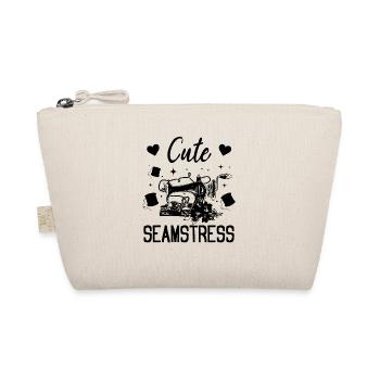 Sewing Girl - Cute seamstress - Bio-Täschchen - Natur - Vorne