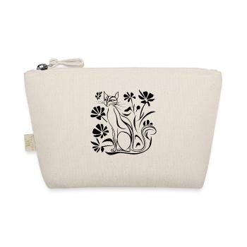 Chat Fleurs Minimaliste - Trousse biologique - nature - Devant