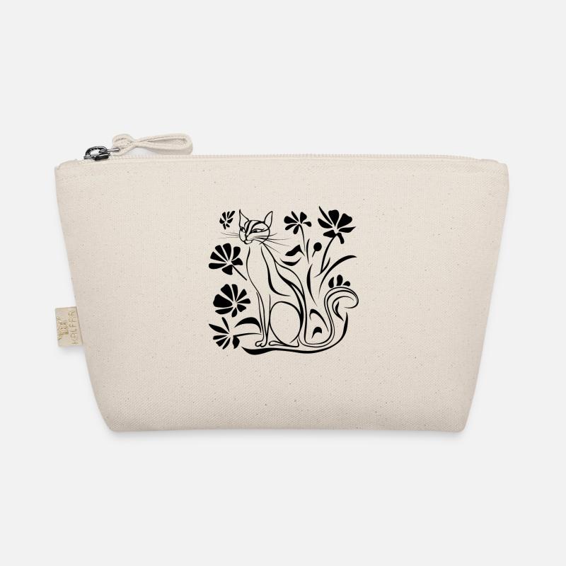 Chat Fleurs Minimaliste Trousse biologique