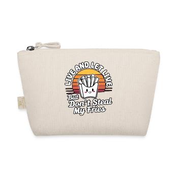 Cute Funny Vintage Retro Sunset Kawaii Fries - Organic Pouch - nature - Front