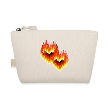 Flammen Herz Herzen Romantik Valentin Liebe - Bio-Täschchen - Natur - Vorne