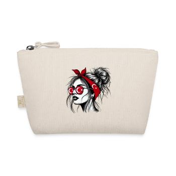 femme turque élégante avec design de drapeau turc - Trousse biologique - nature - Devant
