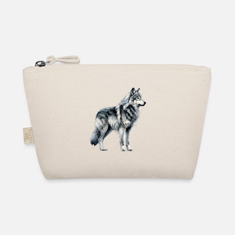 Wolf design Wolf Lover Majestic Wolf Organic Pouch