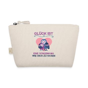 Glück ist eine Bonusmama wie Dich zu haben Mama - Bio-Täschchen - Natur - Vorne