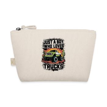 Yellow Tracker Monster Truck Design - Organic Pouch - nature - Front