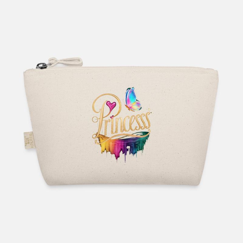 Bezaubernde Prinzessin mit Regenbogen und Schmetterling Bio-Täschchen