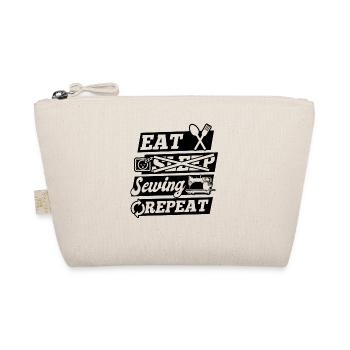Couturière amoureuse de la couture - Eat Sleep Sewing Repeat - Trousse biologique - nature - Devant
