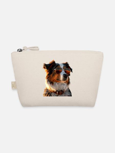 Australian Shepherd Dog Lover Cute Aussie - Organic Pouch - nature - Front