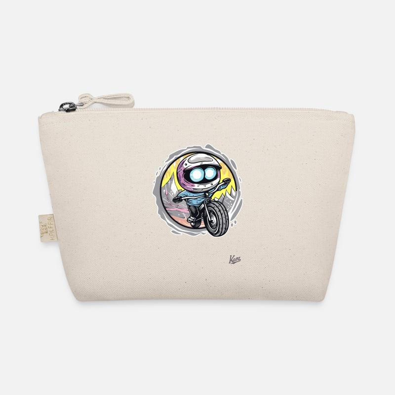 Little Chibi: Funny Motorcyclist Organic Pouch
