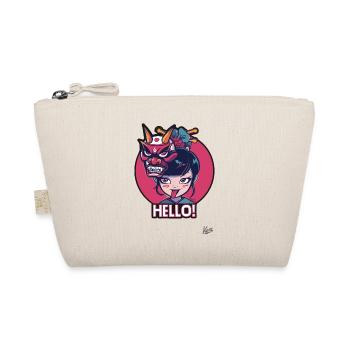 Fille japonaise avec masque Oni - Trousse biologique - nature - Devant