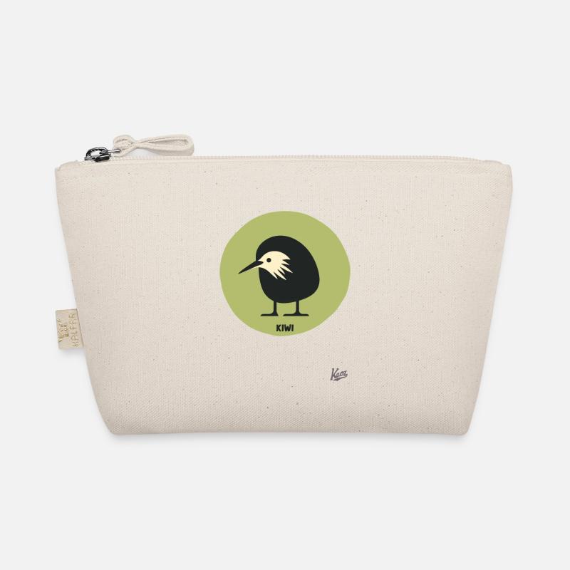 Abstract comic kiwi bird Organic Pouch