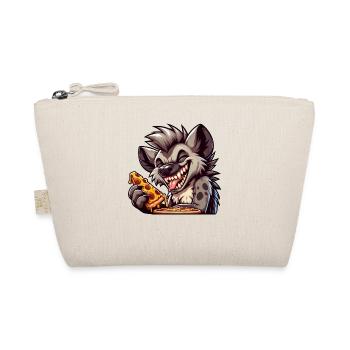 Cool hyena pizza lover fast food design - Organic Pouch - nature - Front