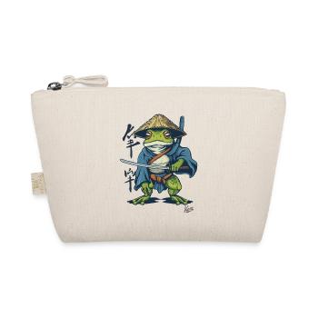 Japanischer Samurai-Ronin-Frosch - Bio-Täschchen - Natur - Vorne