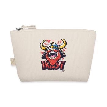 Japanese Funny Viking: A Stylish Fun - Organic Pouch - nature - Front