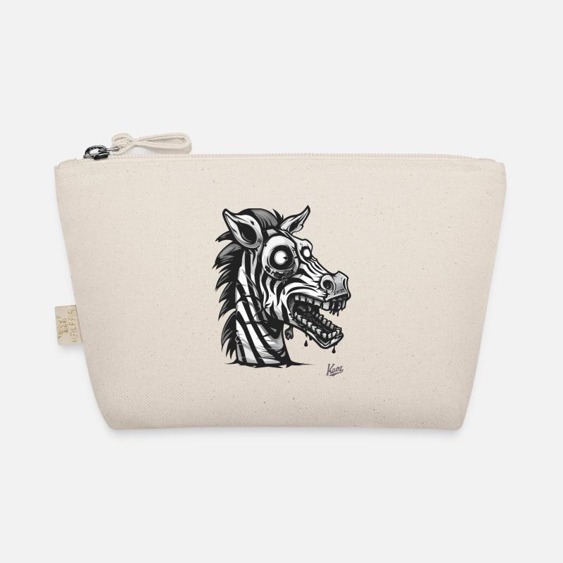 Müdes Krankes komisch lustiges Zombie Zebra - Bio-Täschchen - Natur