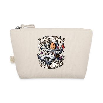 Astronaut Contemplating Void Cartoon Space Humor - Organic Pouch - nature - Front