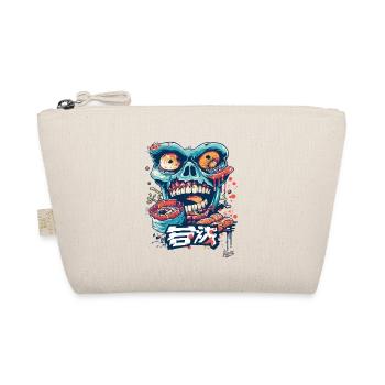 Ramen Sushi Thunfisch essender Totenkopf - Bio-Täschchen - Natur - Vorne