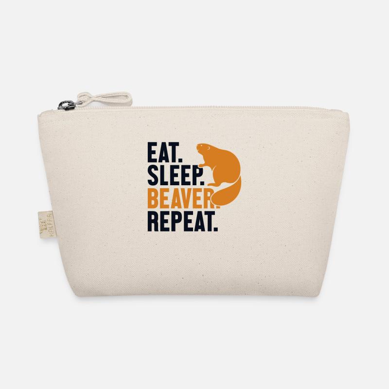 Eat Sleep Beaver Repeat North American Eurasian Organic Pouch