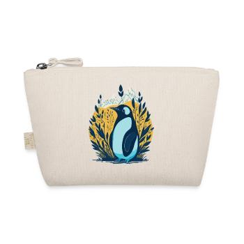 Pinguin in der Natur - Bio-Täschchen - Natur - Vorne