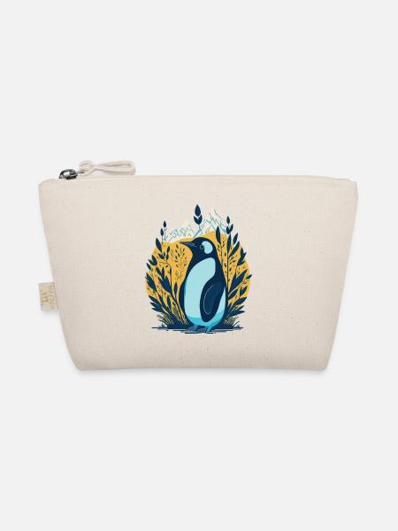 Pinguin in der Natur - Bio-Täschchen - Natur