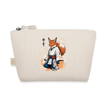 Kitsune Samouraï Renard Vintage Ukiyo-e Style - Trousse biologique - nature - Devant