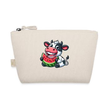 Lustiger Kuh Bulle Stier Wassermelone Sommer - Bio-Täschchen - Natur - Vorne