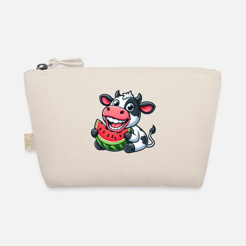 Drôle Vache Bull Bull Pastèque Été Trousse biologique