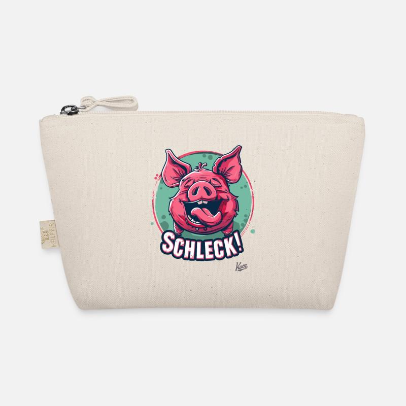 Lecker Essen und Trinken mit Schwein: Schleck! - Bio-Täschchen - Natur