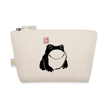 Beeindruckter Frosch Japanische Kunst Unbeeindruckt Lustig - Bio-Täschchen - Natur - Vorne