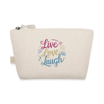 LEBE LIEBE LACHEN - Bio-Täschchen - Natur - Vorne