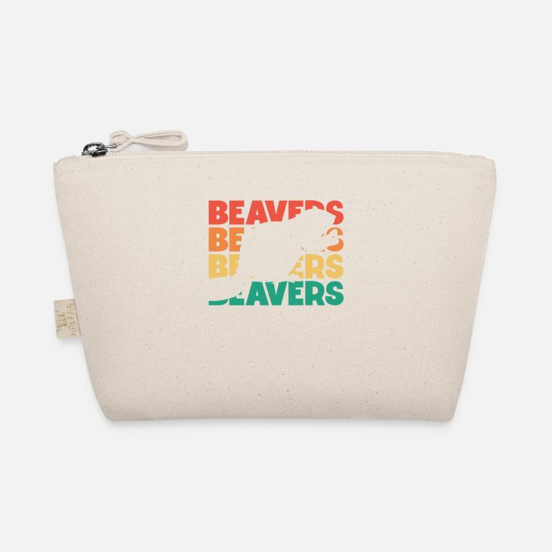 Beavers Retro Text Castor Canadensis North Organic Pouch