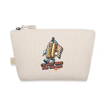 Here For BBQ Funny Hotdog Design 4th of July - Bio-Täschchen - Natur - Vorne