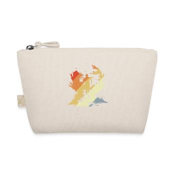 Vintage Marathon Runner Sketch - Organic Pouch - nature - Front