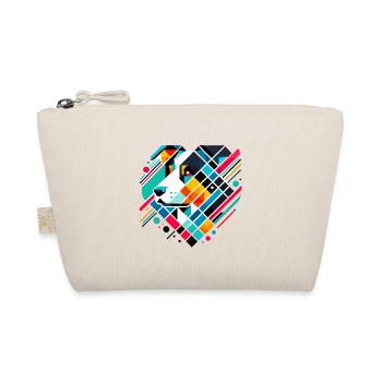 Colorful Abstract Appenzell Cattle Dog Face Art - Organic Pouch - nature - Front