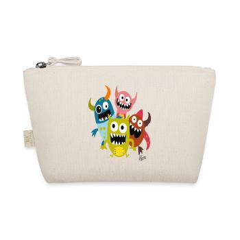 A group of funny monster friends - Organic Pouch - nature - Front