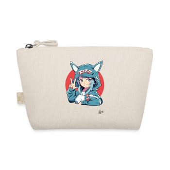 Drôle de fille japonaise comme requin lapin - Trousse biologique - nature - Devant