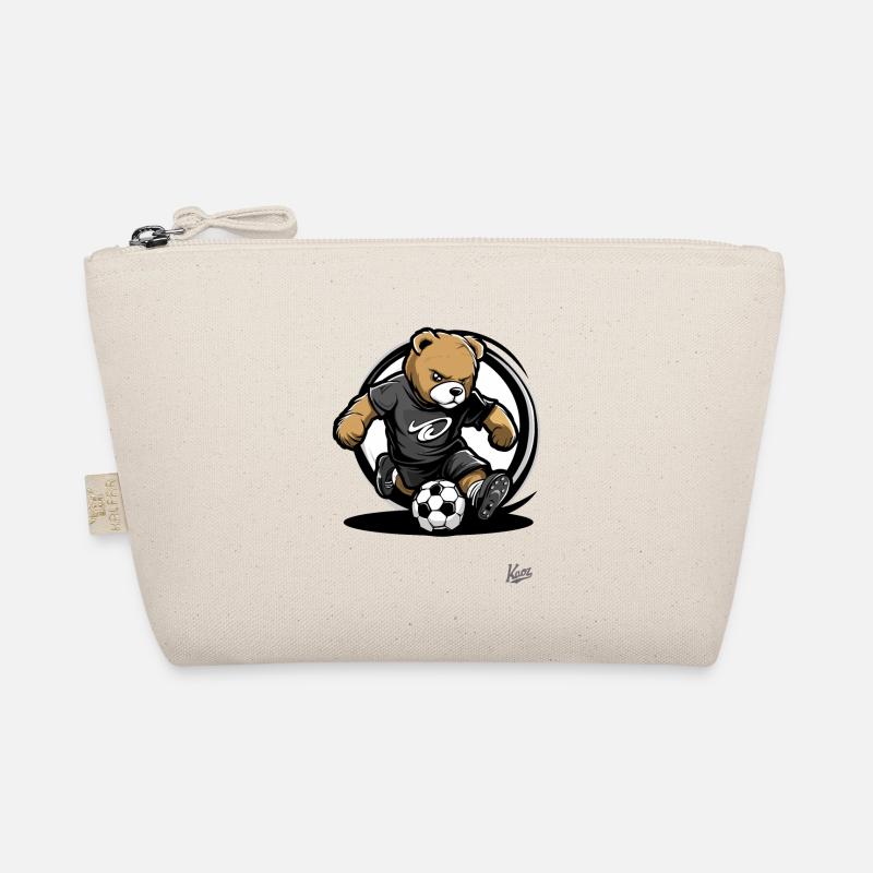 Fußball Bär - Bio-Täschchen - Natur