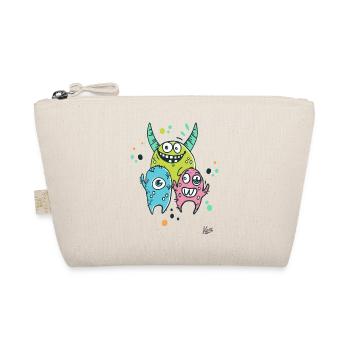 Little colorful monster friends - Organic Pouch - nature - Front