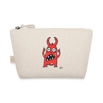 soft cry of the little funny monster - Organic Pouch - nature - Front