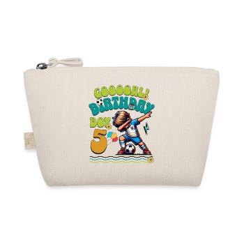 5th Birthday Football - Organic Pouch - nature - Front