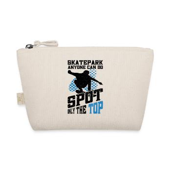 Funny Skateboard Skateboarding Art For Skate Gifts - Organic Pouch - nature - Front