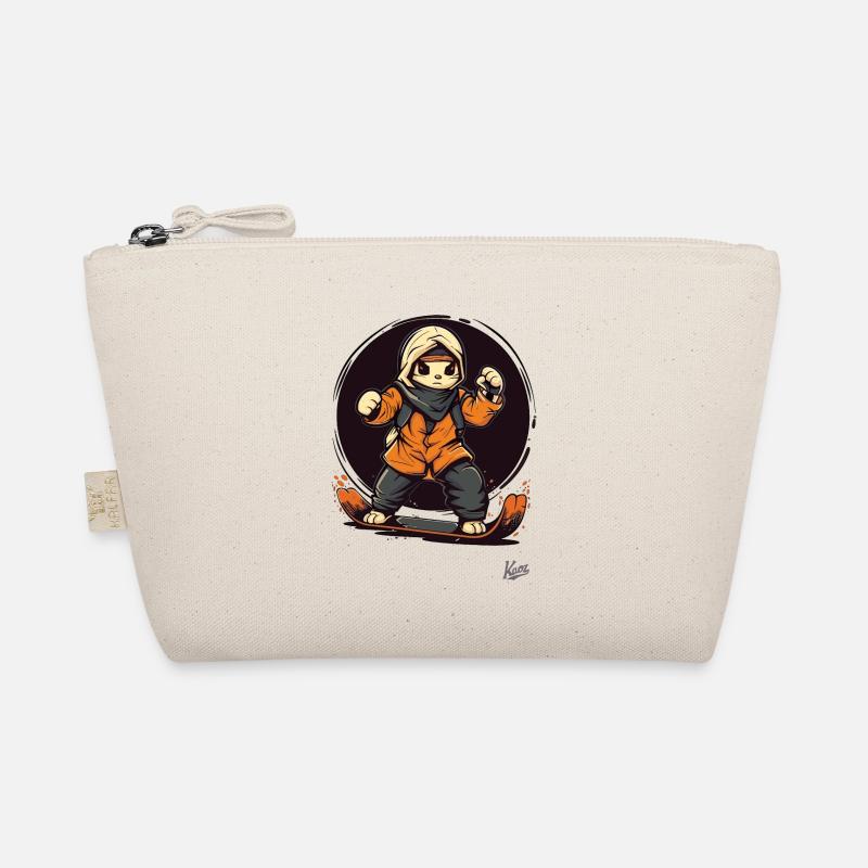 Oldschool Animals Snowboarding Organic Pouch
