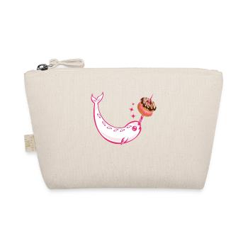 Funny NarwhalDoughnut Cute Whale Lover Desserts - Organic Pouch - nature - Front